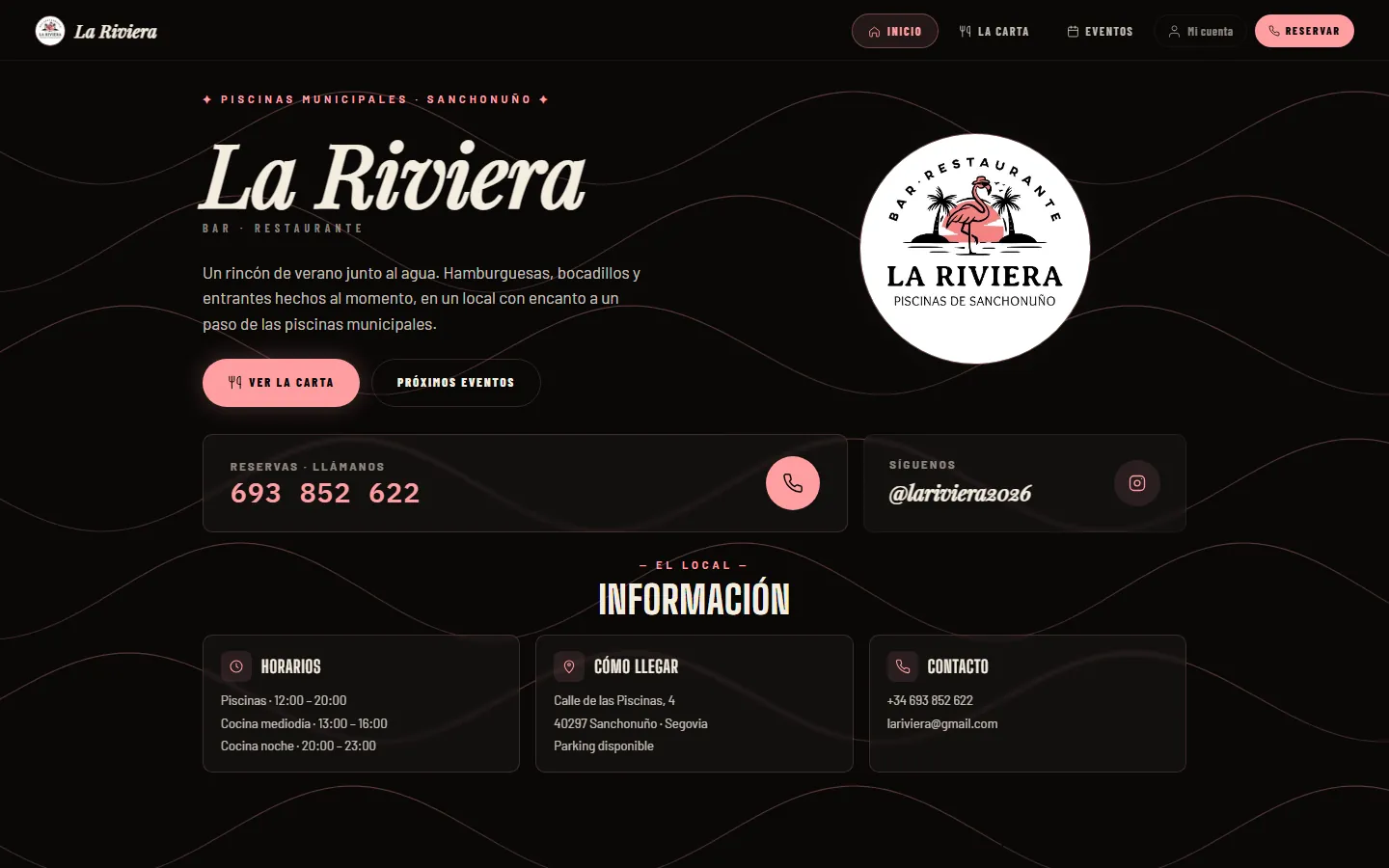 La Riviera · Bar de las piscinas